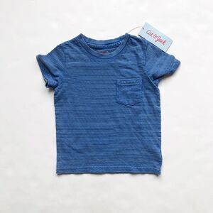 Cat & Jack NWT blue textured t-shirt 18m & 3T